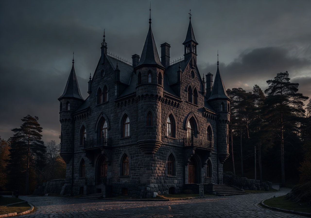 Imatran Valtionhotelli dark castle architecture